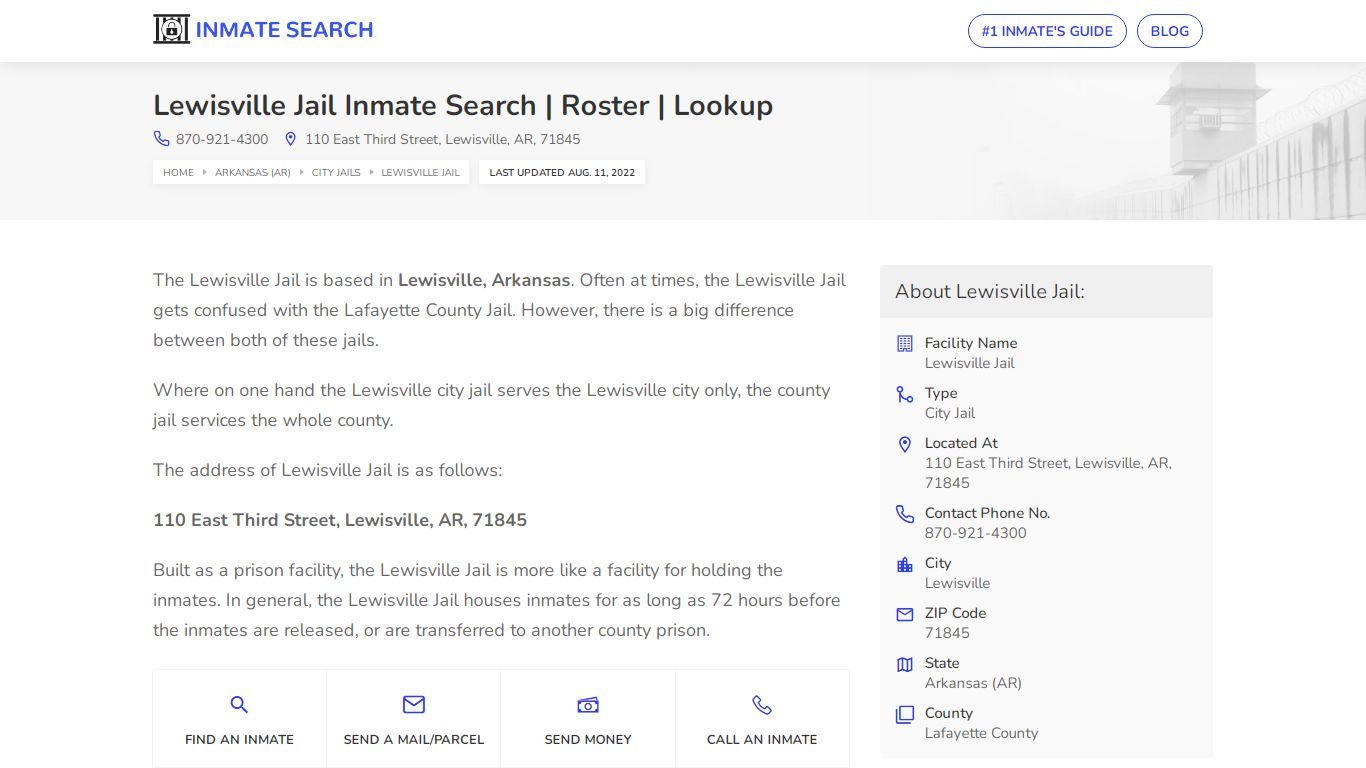 Lewisville Jail Inmate Search | Roster | Lookup