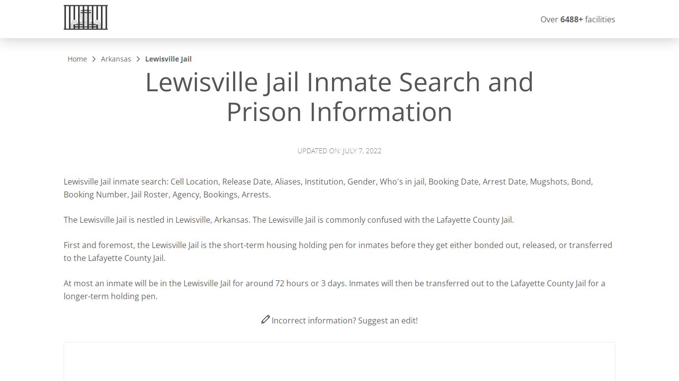 Lewisville Jail Inmate Search, Visitation, Phone no ...