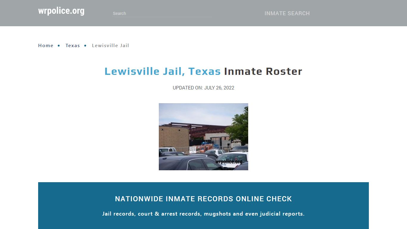 Lewisville Jail, Texas - Inmate Locator